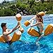FUDOSAN Inflatable Pool Floats Pool Party Play Boat Raft Collision Toys Wood Grain Seat Mounts Water Swimming Floating Row for Kids/ Adults, Max Weight 160 lbs