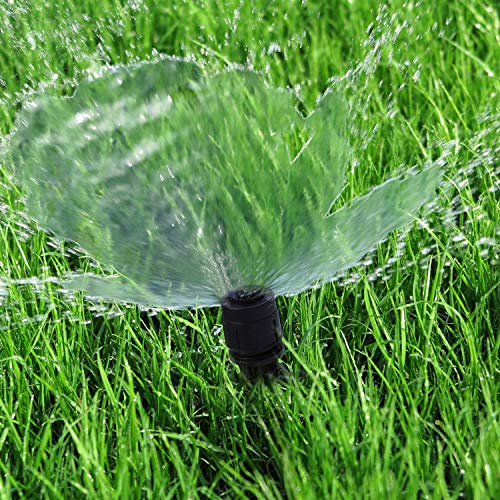 ELCOHO 36 Pieces Drip Emitters Adjustable Fan Shape Irrigation Drippers for 1/4 Inch Tube, 360