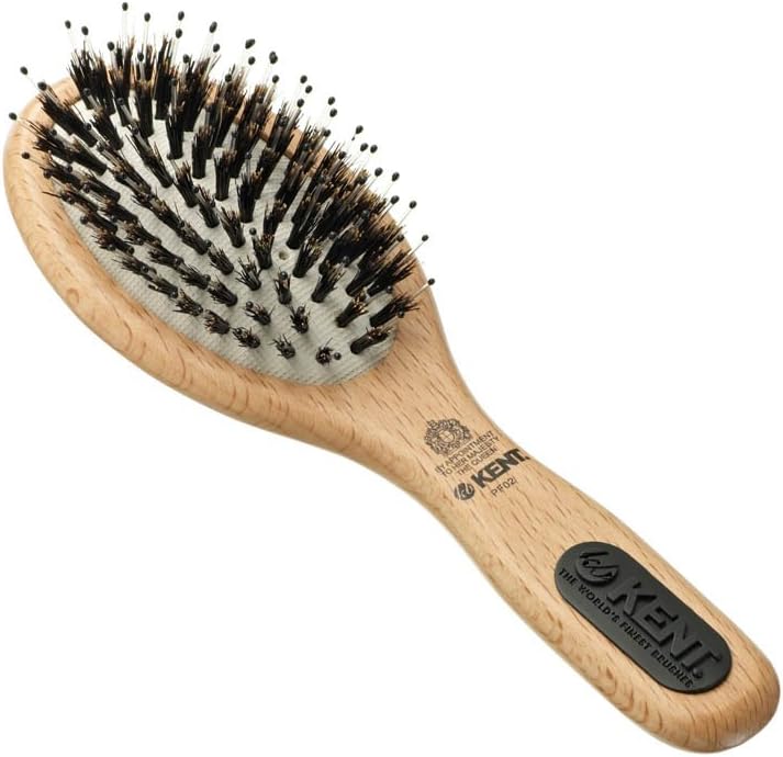 Kent Brushes Perfect for Smoothing Travel Brush, Mixed Bristle Travel Hairbrush, Ideal for Detangling and Smoothing On the Go