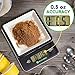 Digital Kitchen and Food Scale - Cooking and Portion Control With Precision Made Easy - Up to 11lb/5kg - Slim Design, Large Stainless Steel Platform and Bright LCD Display Batteries Included