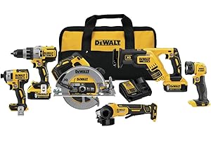 DEWALT 20V MAX* Cordless Drill Combo Kit, 6-Tool (DCK695P2)