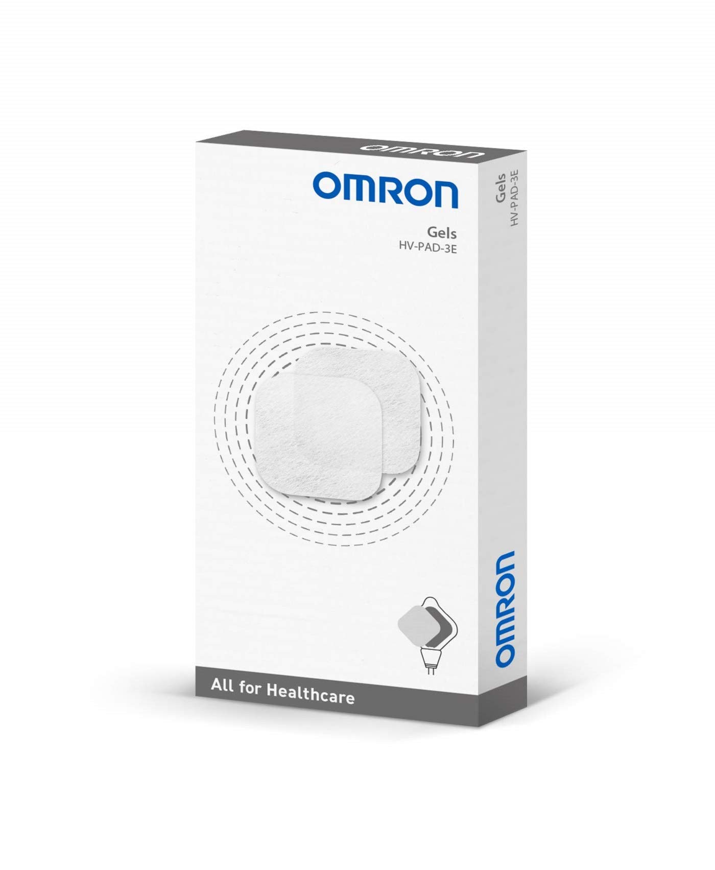 OMRON Gels HV-PAD-3E for HeatTens - Replacement TENS Machine Pads for Dual Therapy Heat and TENS Machine - Pack of 4 Pairs (8 TENS Pads) Reusable Up to 30 Times