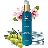 Hylunia Hyaluronic Cleansing Cream โ Hydrating & Soothing Facial Cleanser with Hyaluronic Acid, Rose & Olive Oil Squalene โ Gentle, Non-Drying, Vegan & Ayurvedic Skincare โ 5.1 FL oz
