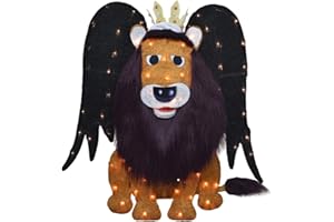 TISYOURSEASON 32 Inch LED Lighted Rudolph King Moonracer Island of Misfits 2-D Tinsel Outdoor Christmas Decor