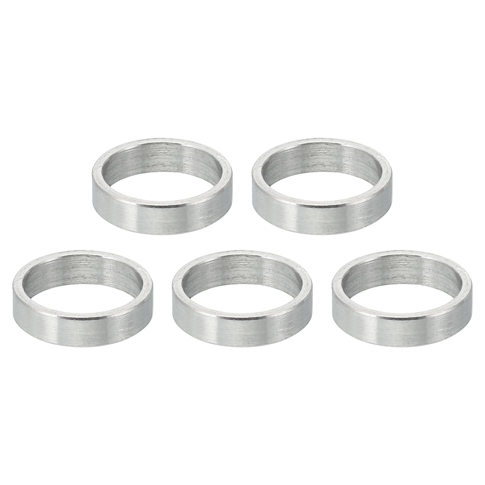 PATIKIL M10 Stainless Steel Spacers, 5 Pcs Metal Spacer Stainless Steel 10.2mm ID x 12mm OD x 3mm L Spacer Screw Standoff Round for 3/8" M10 Screw Bolts