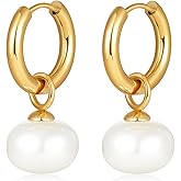 8YEARS Chunky Gold Hoop Earring for Women, 18K Gold Plated Lightweight Thick Hoops, Hypoallergenic Trendy Jewelry for Gift
