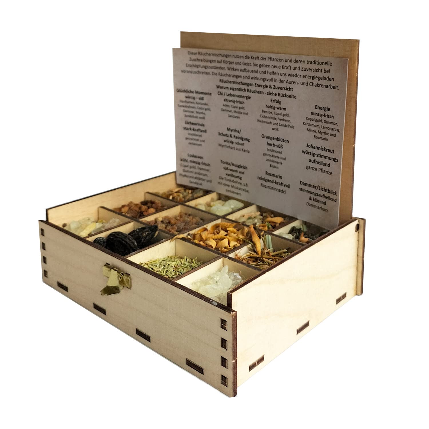 Incense Box Gift Box with 12 Types of Incense Mixtures Energy & Confidence, 14 x 10 x 4 cm — image 1