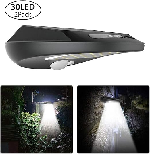 Solarlampen Fur Aussen Solar Wandleuchte 30 Leds Lampe Mit Bewegungsmelder Aussen Batterie Solar Wasserdicht Solarlampe Sensor Led Licht Mit Batterie Solarleuchten 2 Stuck Amazon De Beleuchtung