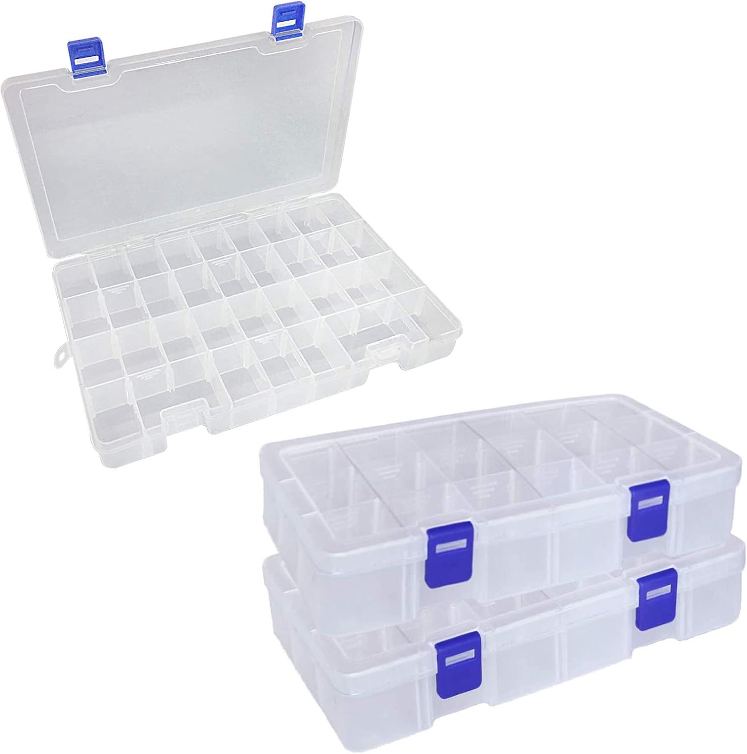 Qualsen 34 Grid Plastic Storage Box and 18 Grid Removable