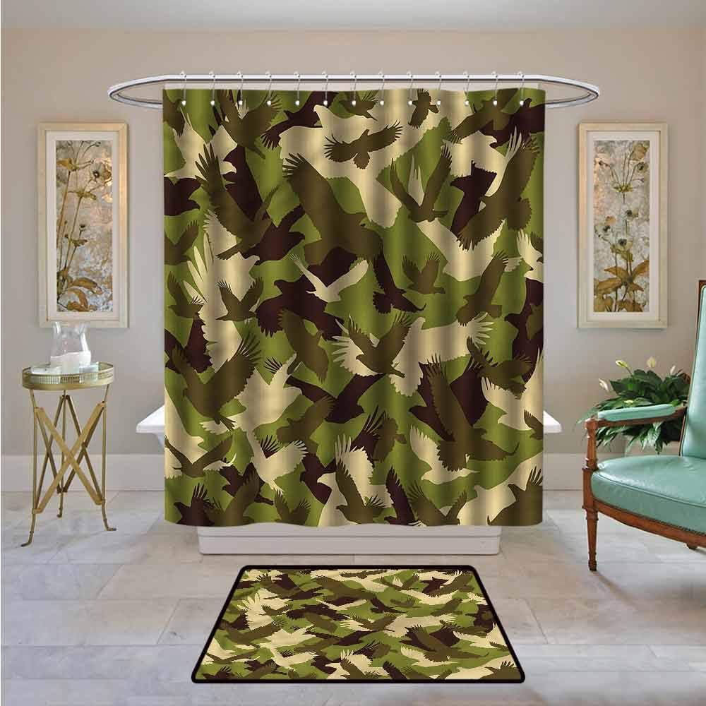 Kenneth Camilla01 Fabric Shower Curtain Waterproof Camo Kenneth Camilla01 Fabric Shower Curtain Waterproof Camo