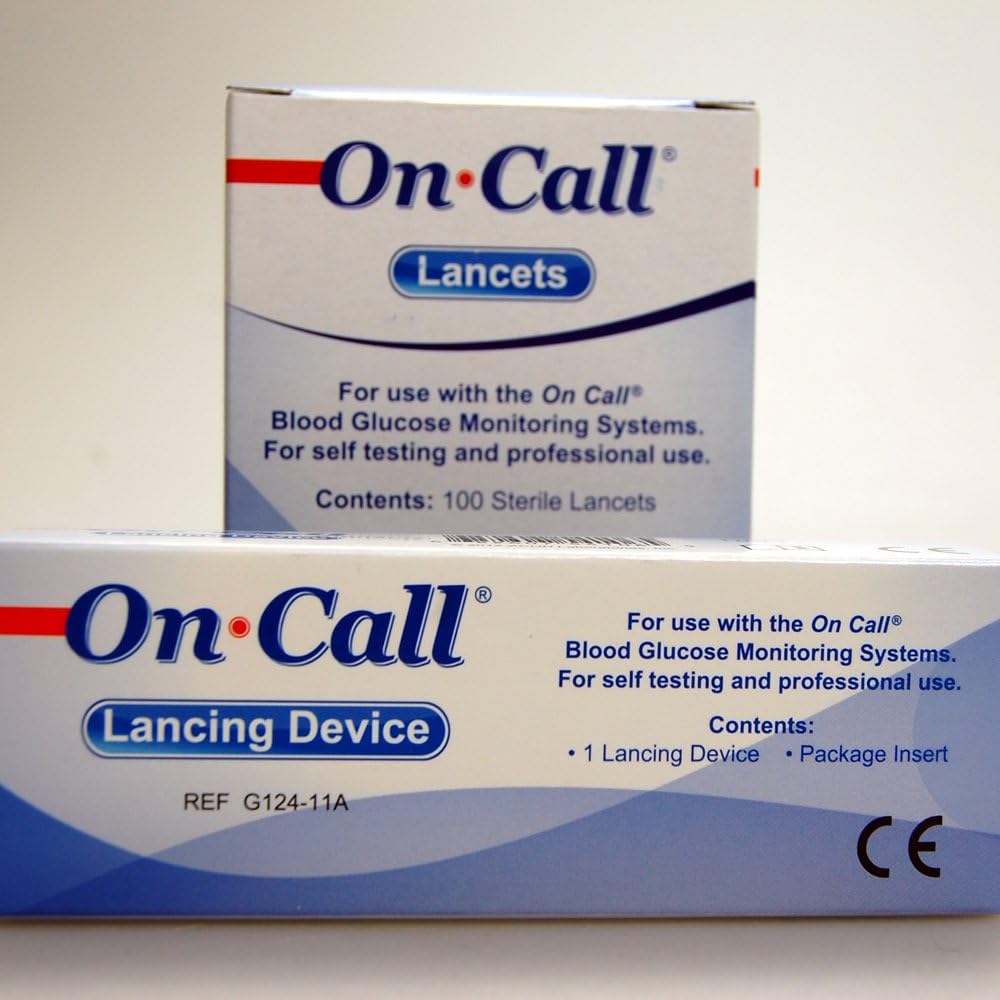 100 Sterile Lancets and Auto Lancing Device by On Call, 101 Count (Pack of 1) - Image 4