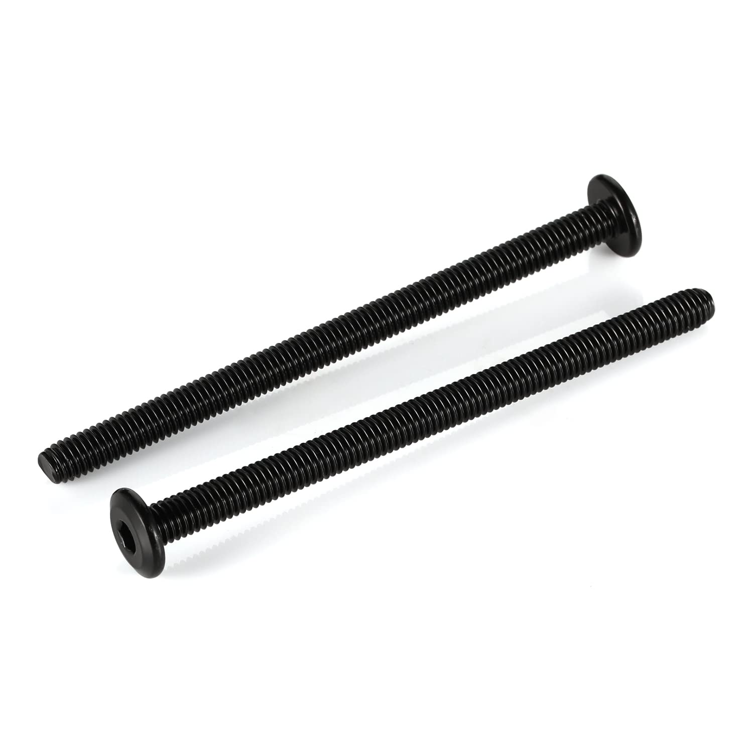 Photo 1 of 5/16-18 x 4" Flat Head Socket Head Screw Furniture Bolts Countersunk Connector Screws, Stainless Steel 18-8 (304), Black Oxide, Fully Threaded, 10 PCS