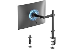 Suptek Single LED LCD Monitor Desk Mount Heavy Duty Fully Adjustable Stand for 1 / One Screen up to 32 inch (MD6421)