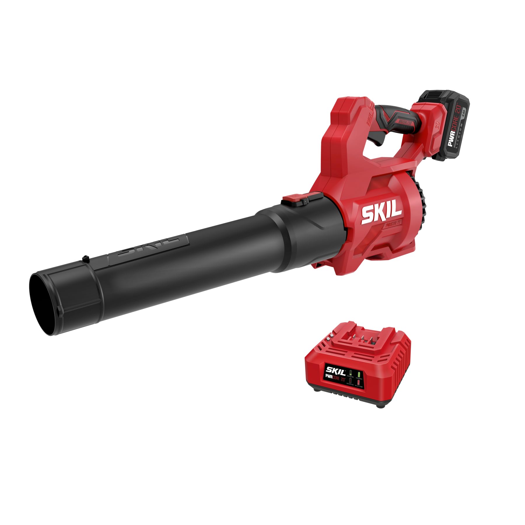 SKIL PWR CORE 20 420 CFM Leaf Blower, 20-Volt Battery and Charger Included - BL0420B-13 Image SKIL PWR CORE 20 420 CFM Leaf Blower, 20-Volt Battery and Charger Included - BL0420B-13 Image
