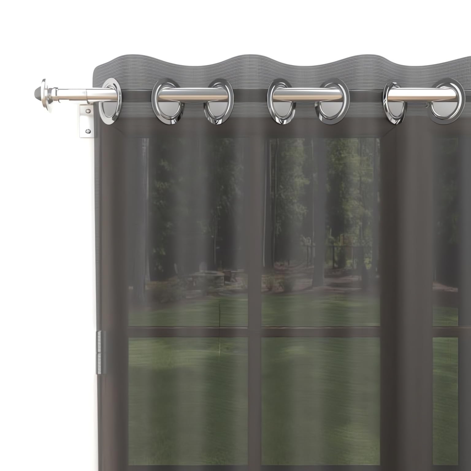 Soleil d'Ocre Curtain With Metal Eyelets Black