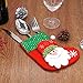 LimBridge Christmas Mini Stockings, 12 Pack 6.25 inches Small 3D Kids Mixed Set, Felt Xmas Tree Santa Claus Snowman Reindeer Gift Card Silverware Holders, Mini Personalized Holiday Treat Bags