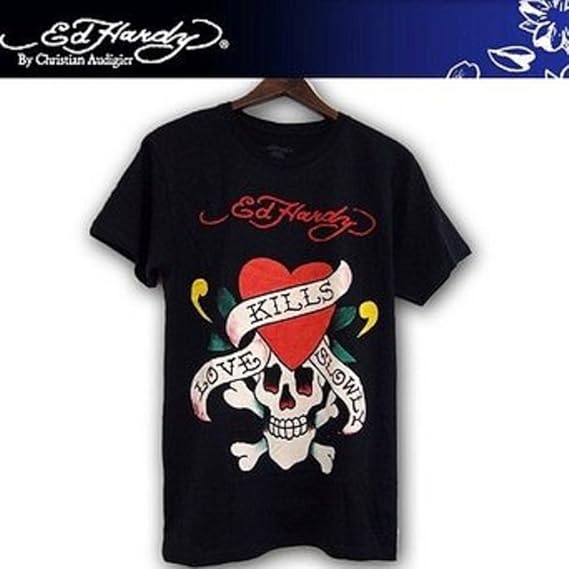 Amazon Ed Hardy エド ハーディー ｔシャツ Lサイズ メンズ Tシャツ カットソー 通販
