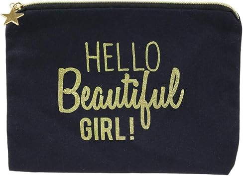 Les Trésors De Lily [Q3923] - Bolsa de algodón Negro Messages Negra (¡Hola, Hermosa niña!) - 22x16.5 cm.: Amazon.es: Equipaje