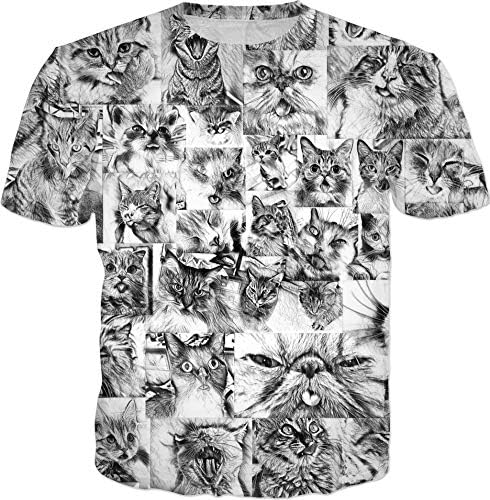 LOVEYF Mens Summer Ahegao Tshirt Full 3D Printed Short Sleeve Pullover Funny Anime Red Face Tracksuit Oversize