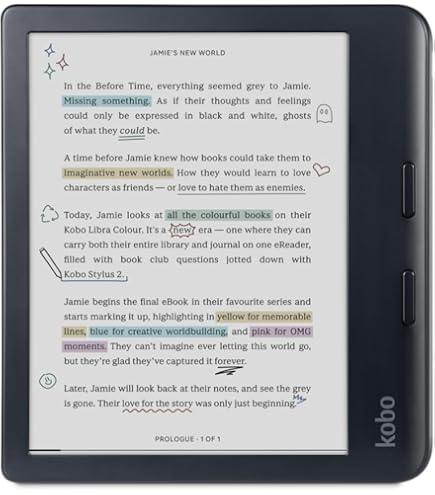 Amazon.com: Kobo Libra Colour - Lector electrónico negro con