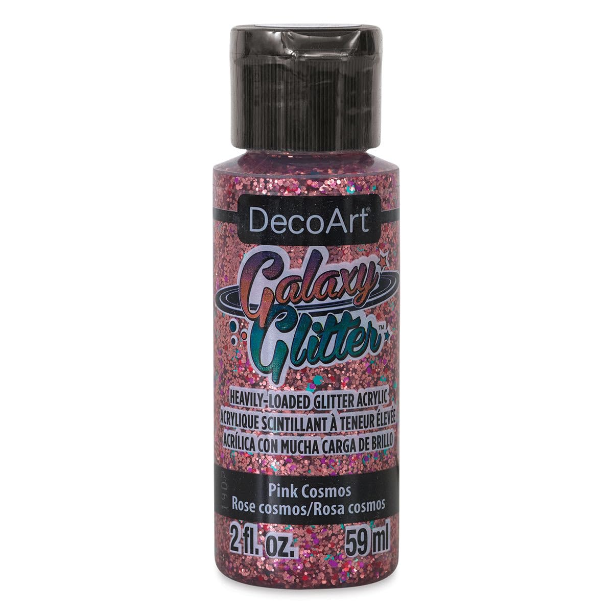 DecoArt Galaxy Glitter Acrylic Paint 59ml (2oz) - Pink Cosmos