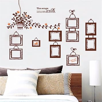 Wandaufkleber Alldolwege Wall Sticker Bilderrahmen Schlafzimmer Warm Romantischen Foto Wand Dekoration Ideen 60 90 Cm Amazon De Kuche Haushalt