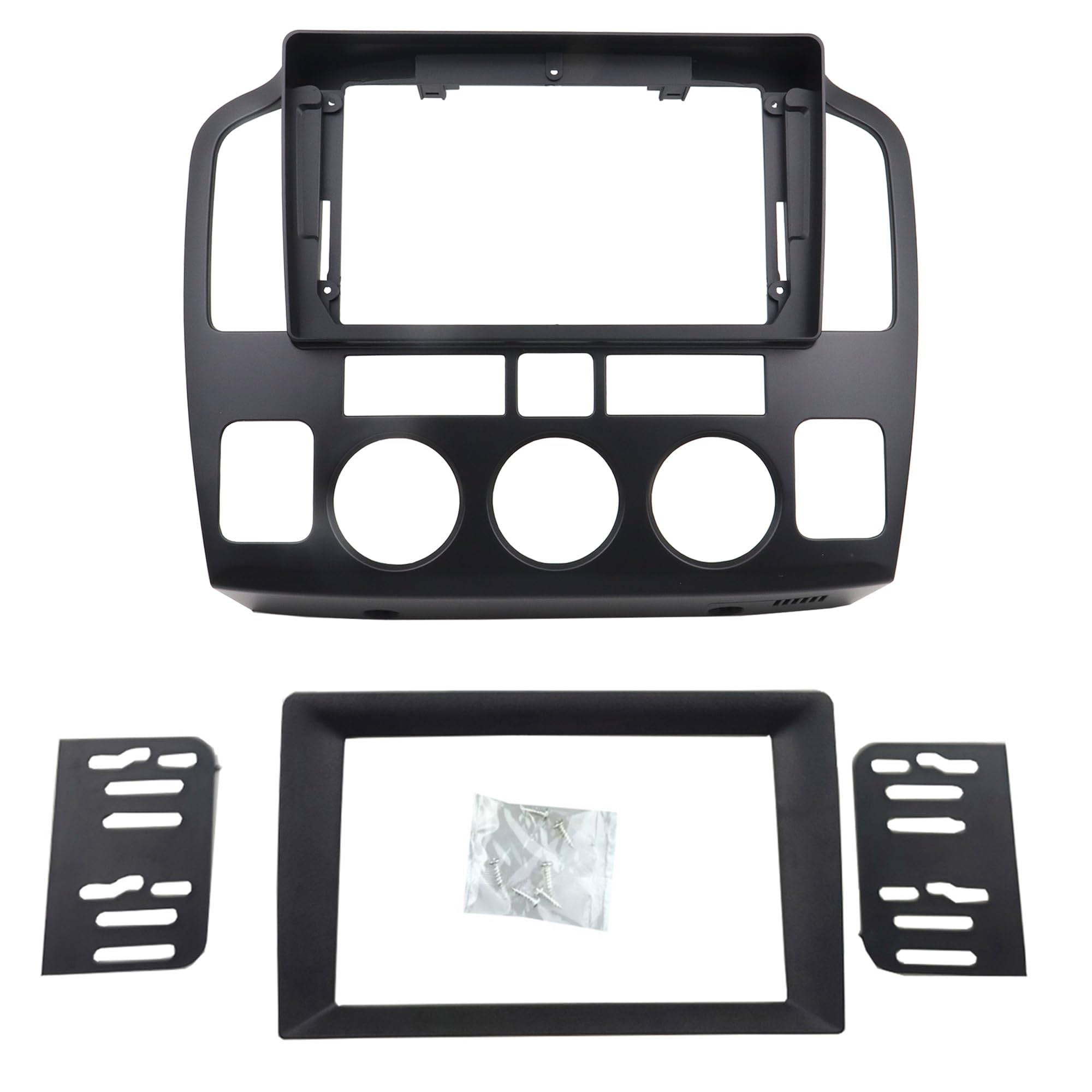 Photo 1 of DKMUS Double Din Dash Radio Trim Kit for Suzuki Grand Vitara XL-7 2001-2006 Installation Bezel 9 Inches (Black)