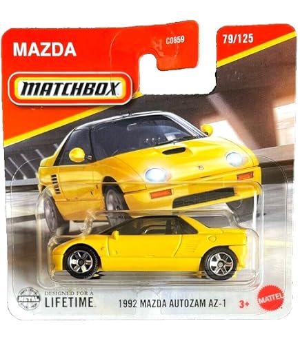 Amazon.com: Matchbox 1992 Mazda Autozam AZ-1, Blue 3/100 : Toys