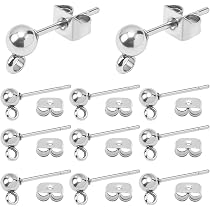 100 PCS Sterling Silver Earring Wires & Studs - Jewelry Making DIY Findings, High Quality 3 thumbnail image