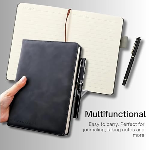 Lined Journal Notebook 360 Pages, A5 Leather Bound Journal with