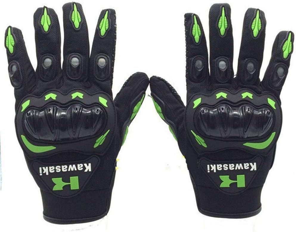 Hontiano Kawasaki Outdoor Full Finger Motorcycle Gloves Kawasaki Motocross Racing Gloves