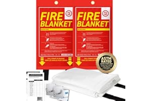 72HRS Fiberglass Fire Blanket for Home & Kitchen | Fire Extinguishers Home | Essential Fire Safety Tool, Emergency Fire Blank