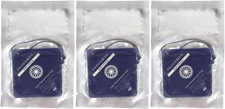 Amazon まとめ買い プラウドメン カーフレグランスタグ 3枚セット グルーミング シトラスの香り 吊り下げ型 芳香剤 車用 車 バイク 車 バイク