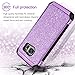 Galaxy S6 Case, Samsung S6 case, BENTOBEN 2 in 1 Glitter Bling Hybrid Slim Dual Layer Soft TPU Hard Covers Sparkly Shiny PU Leather Anti-slip Shockproof Protective Case for Samsung Galaxy S6, Purple