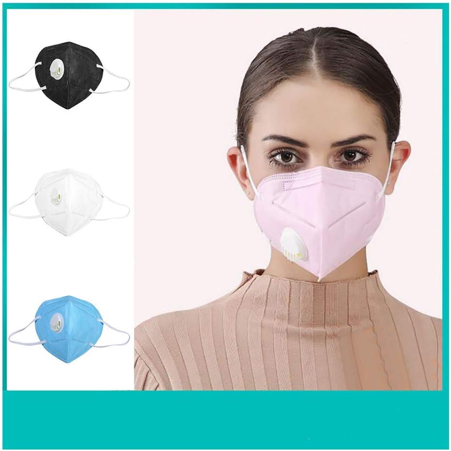latest protection Surgical Disposable masks medical N95-Adult PM 2.5 Protection Gauze Activated Carbon Breathing Valve Mask, Reusable Respirator Anti Dust Fog HazeVirus,Flu,Plain Cotton (4pc)