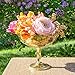 Gold Scalloped Mercury Glass Compote, Relief Pattern, 7 inch, Antique, Relief Pattern, Bowl, Pedestal, Centerpiece, (Gold)