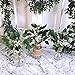 3 Pcs Fake Seeded Eucalyptus Leaves Spray Faux Artificial Eucalyptus Leaves Stems Bulk in Green 25