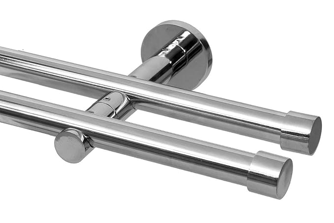 Gardineum 1 x Kombiträger WA 8/14 cm (2-läufig) in Chrom