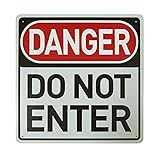 BTHUKO "Danger - Do Not Enter" Sign | 12" x