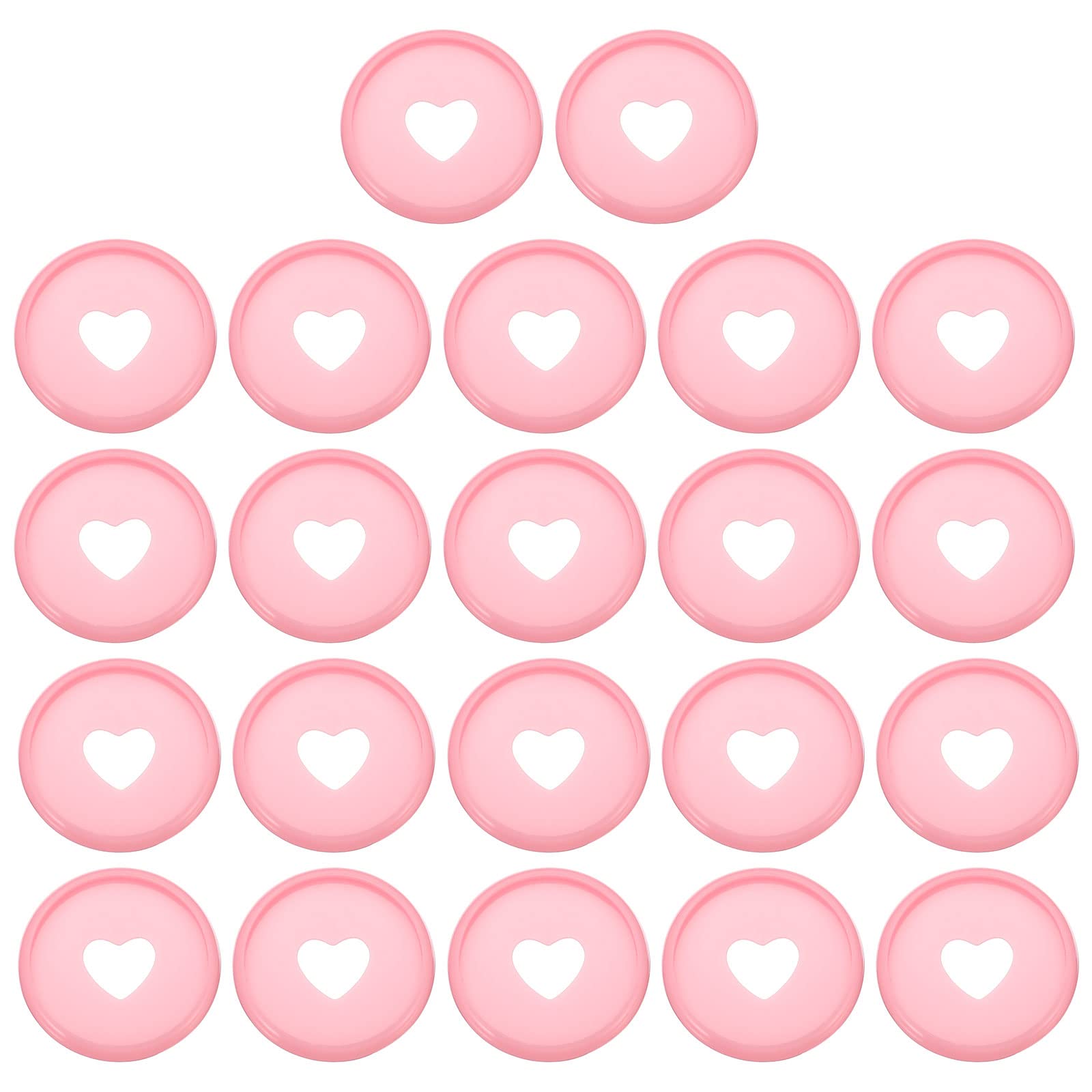 PATIKIL 28mm Plastic Book Binding Discs, 22 Pack Discbound Expansion Discs Heart Binder Rings for DIY Notebook Planner, Pink — image 1