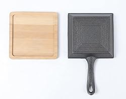 HAWOK Cast Iron Mini Square Skillet Set of
