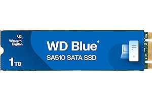 Western Digital 1TB WD Blue SA510 SATA Internal Solid State Drive SSD - SATA III 6 Gb/s, M.2 2280, Up to 560 MB/s - WDS100T3B