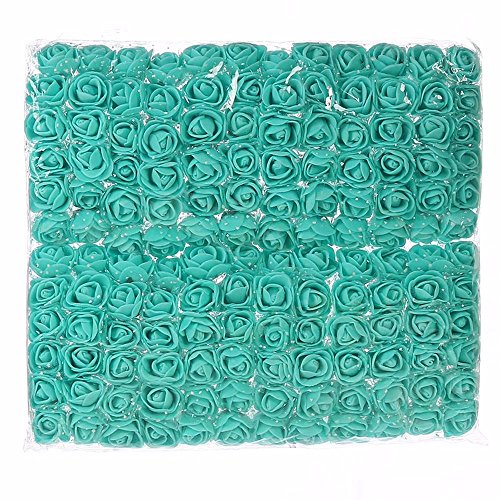 DIY 144 PCS head rose flowers Artificial Rose Flowers Wedding Bride Bouquet PE Foam DIY party festival Home Decor Garland Wreaths Rose Flowers (Tiffany)