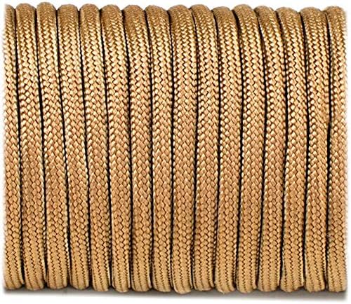 EdcX Paracord 4mm, 35+ Solid Colors (10m, 15m, 30m, 50m, 100m, 300m) | Ideal for Crafting, DIY, Camping, Survival, Outdoor | 100% Nylon Rope 4mm | Tactical Cord 550 Type III (Coyote Brown, 30 m)