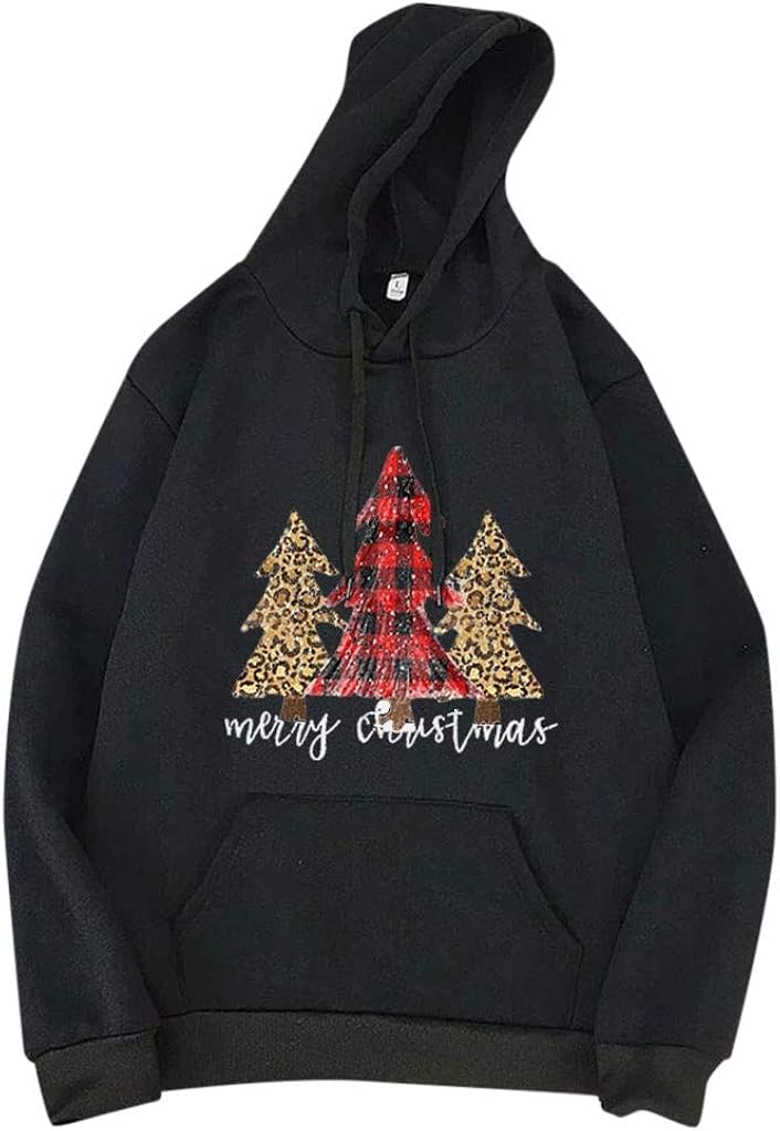 K-youth sudadera mujer Capucha Navidad 2019 Ofertas Estampado Flojo Ropa de Mujer Invierno Abrigos Sudaderas Adolescentes Chicas Tumblr Jersey Navidad Mujer Largo Blusa Tops Otoño