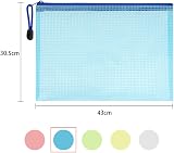 Vicloon A3 Zip Lock Mesh Document Wallets 5Pcs Multicolor PVC File Bags view 2