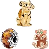 Doyafer 925 Sterling Silver Charms Bead Iron Cool Man Gold Bear Mouse | Compatible with Women's Necklace Bracelet Pendant Birthday Christmas Jewelry Gift for Friends Family