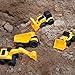 JOYIN 5 Pcs Beach Sand Toy Car Playset with 1 Carrier Truck and 4 Construction Cars, Educational Toy Vehicle for Kids Boys Girls Birthday Gift