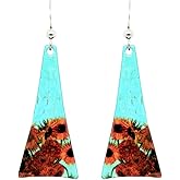 Sunflowers Van Gogh Earrings by d'ears Non-Tarnish Sterling Silver French Hook Ear Wire, made in the U.S.A.
