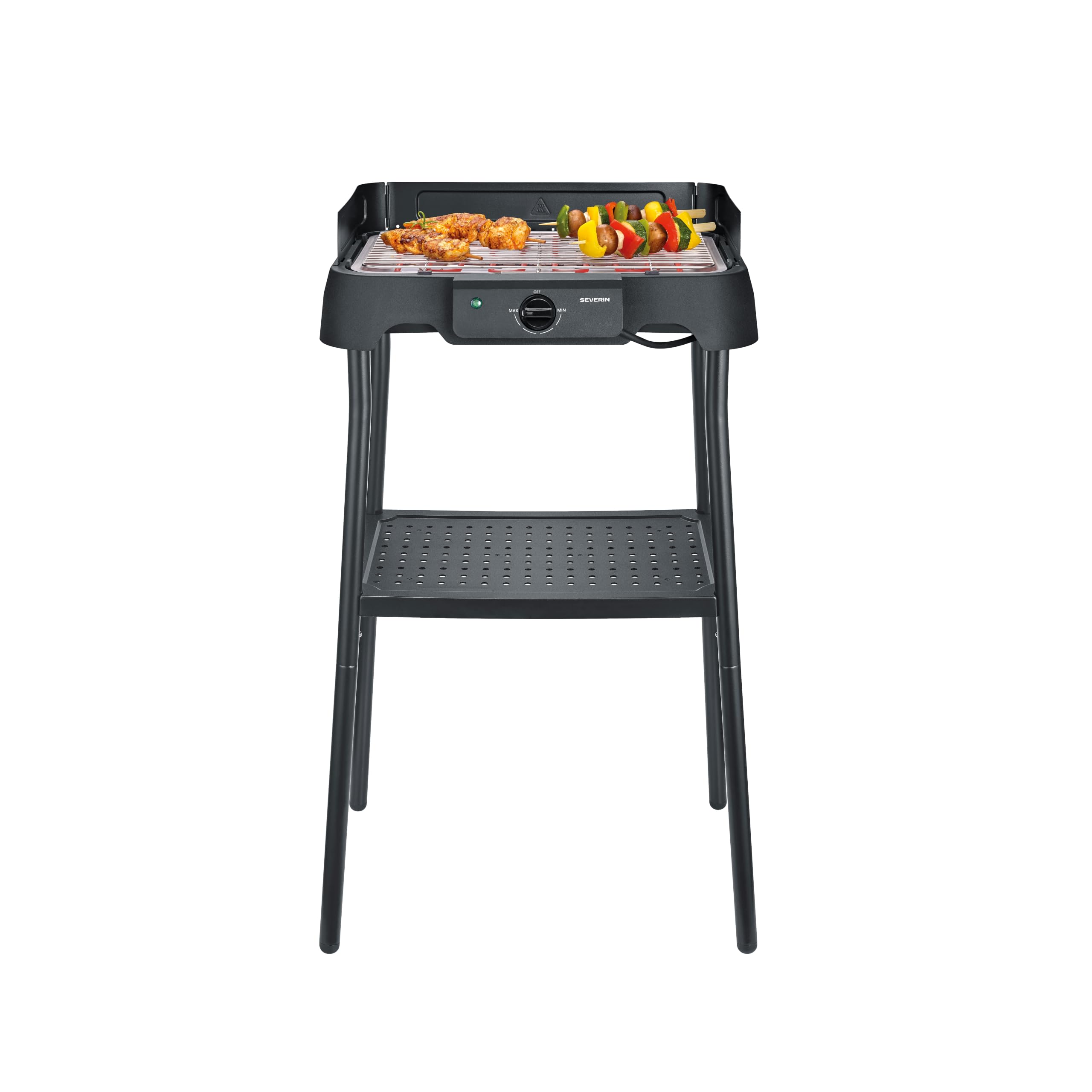 Barbecue Elettrico con Supporto, Griglia in Acciaio Inox, 2000W